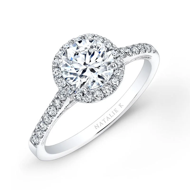 Round Halo Engagement Ring