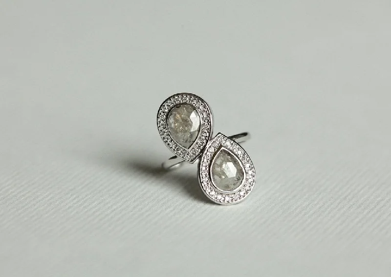 Don't Miss Our Biggest Jewelry Sale Of The Season Cassidy Toi Et Moi Pear Salt & Pepper Diamond Ring Don't Miss Our Biggest Jewelry Sale Of The Season Cassidy Toi Et Moi Pear Salt & Pepper Diamond Ring