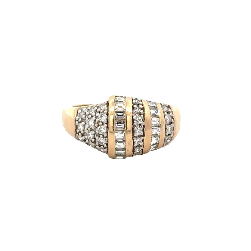 Limited-Stock Jewelry Clearance – Grab Your Favorites Now Domed Vintage Diamond Ring in Yellow Gold Limited-Stock Jewelry Clearance – Grab Your Favorites Now Domed Vintage Diamond Ring in Yellow Gold