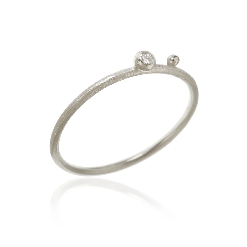 Save On Luxury Jewelry Pieces – Limited-Time Offers Delphis dot Silver Ring w. Diamond