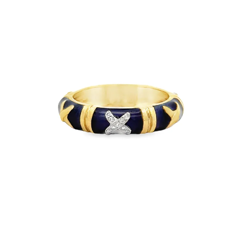 Personalized Jewelry Sale – Meaningful Gifts At Great Prices Enameled Diamond X Band by Hidalgo Size 7.25