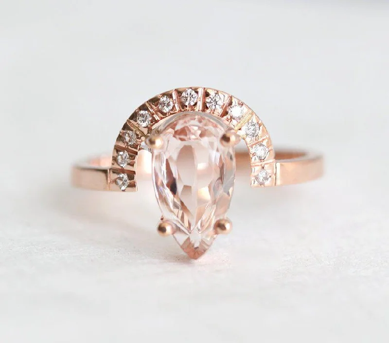 Personalized Jewelry Sale – Meaningful Gifts At Great Prices Miley Pear Morganite Ring Personalized Jewelry Sale – Meaningful Gifts At Great Prices Miley Pear Morganite Ring