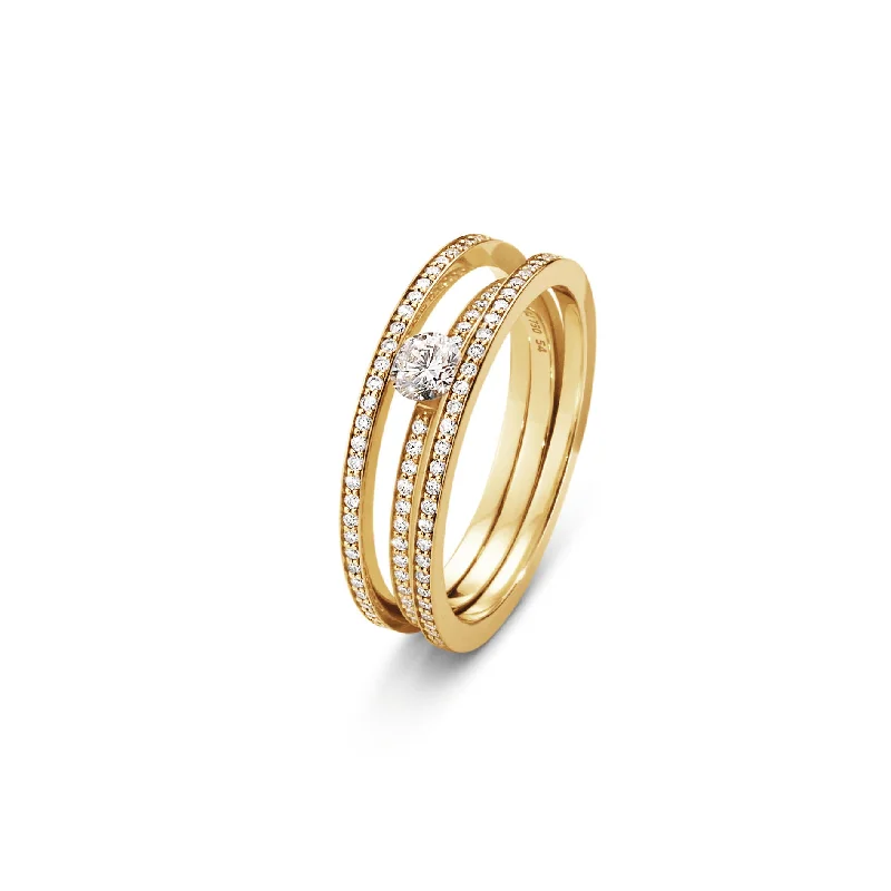 Special Sale On Handcrafted Jewelry – Shop Today Halo Solitaire 18K Gold Ring w. Diamonds 0.58 ct