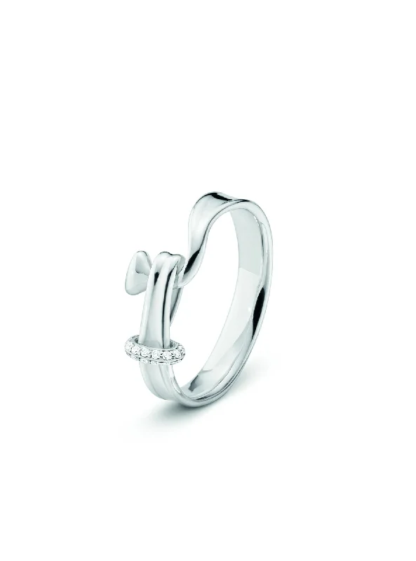 Jewelry Clearance Sale – Final Reductions Torun Silver Ring w. Diamonds