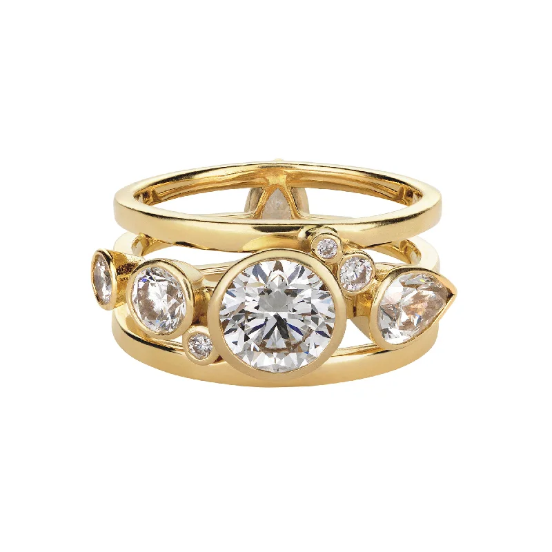 Timeless Jewelry At Special Discount Rates High Five 18K Gold Ring w. Diamonds