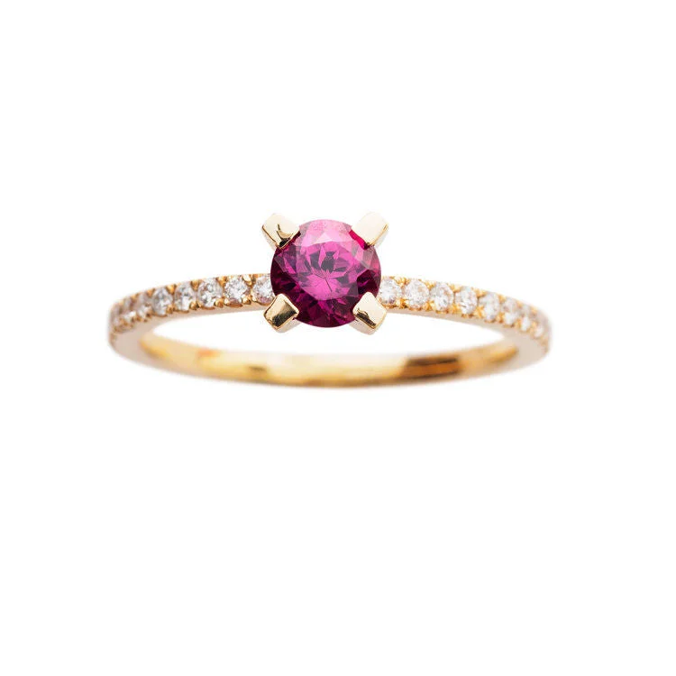 Firenze Ring Gold, White, Purple