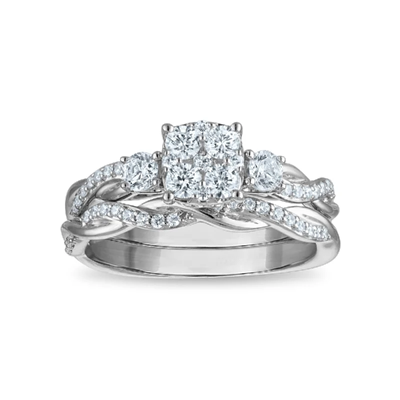 LoveSong EcoLove 3/4 CTW Lab Grown Diamond Bridal Set in 10KT White Gold