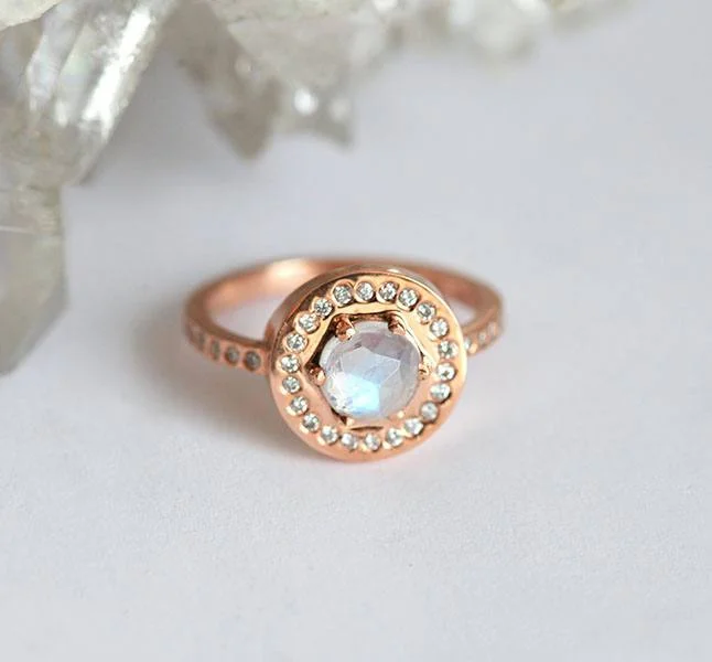 Huge Savings On Timeless Jewelry Collections Junia Round Moonstone Ring