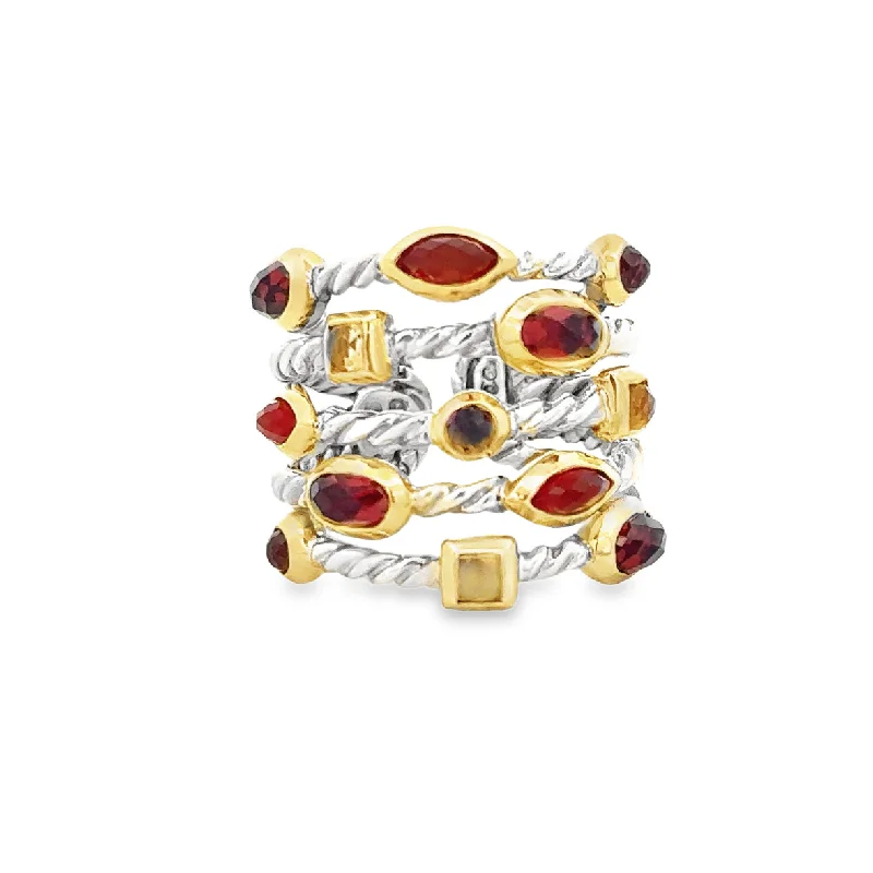 Celebrate With Sparkle – Jewelry Sale Now Live Multigem Two Tone Ring by David Yurman Size 5 Celebrate With Sparkle – Jewelry Sale Now Live Multigem Two Tone Ring by David Yurman Size 5