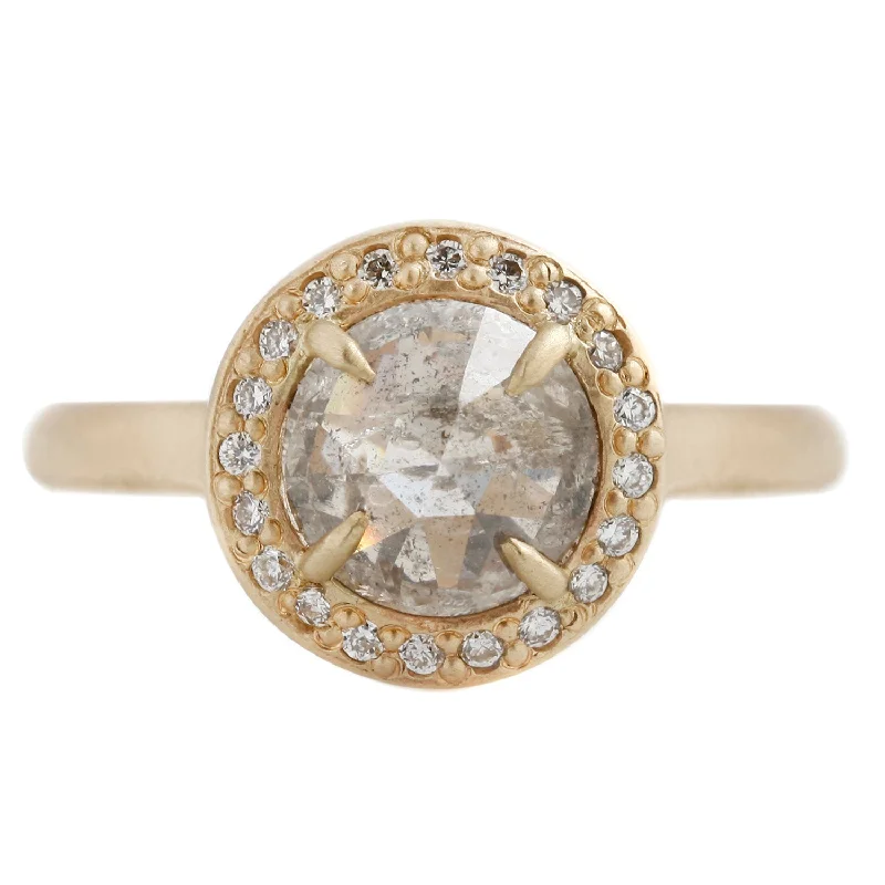 Flash Sale On Stunning Jewelry – Don't Miss Out Rose Cut Beveled Edge Halo Ring