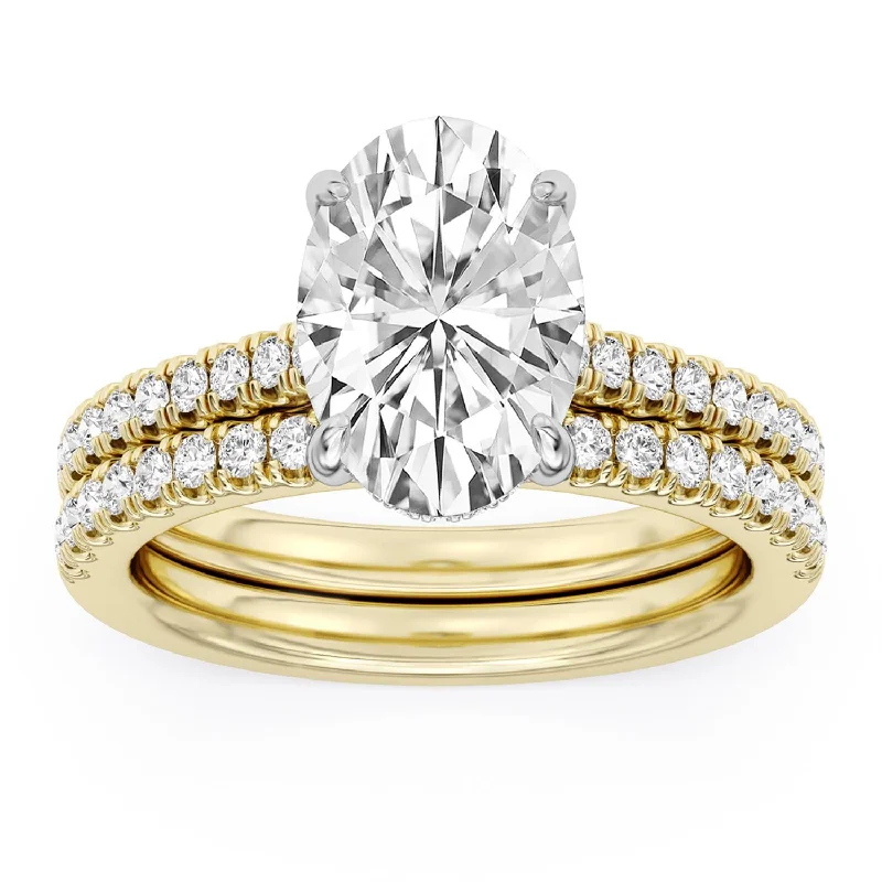 Shop Stylish Jewelry Now And Save Big Signature EcoLove Diamond Dreams 4-1/6 CTW Lab Grown Diamond Bridal Set in 18KT Yellow Gold Shop Stylish Jewelry Now And Save Big Signature EcoLove Diamond Dreams 4-1/6 CTW Lab Grown Diamond Bridal Set in 18KT Yellow Gold