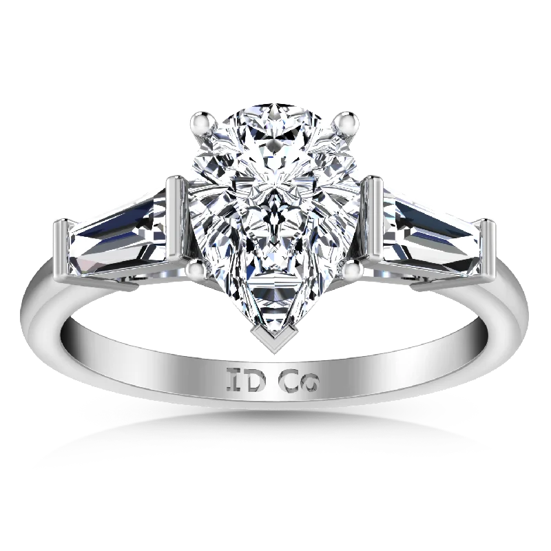 Premium Jewelry Now Available At Special Discounts Three Stone Engagement Ring Tapered Baguette 14K White Gold Premium Jewelry Now Available At Special Discounts Three Stone Engagement Ring Tapered Baguette 14K White Gold