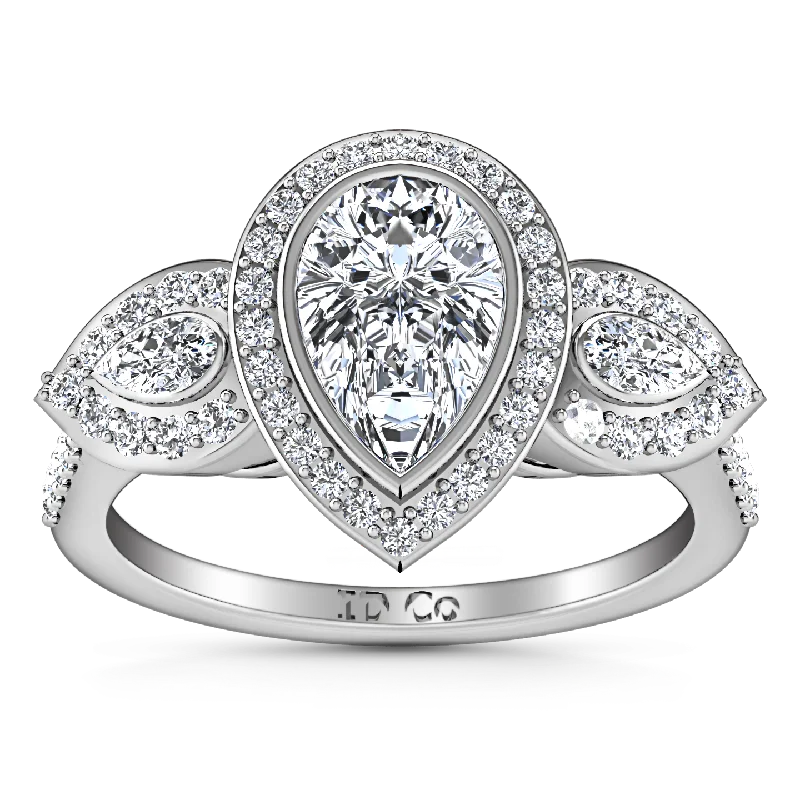 Affordable Luxury Jewelry For Every Occasion Three Stone Engagement Ring Vanessa 14K White Gold Affordable Luxury Jewelry For Every Occasion Three Stone Engagement Ring Vanessa 14K White Gold