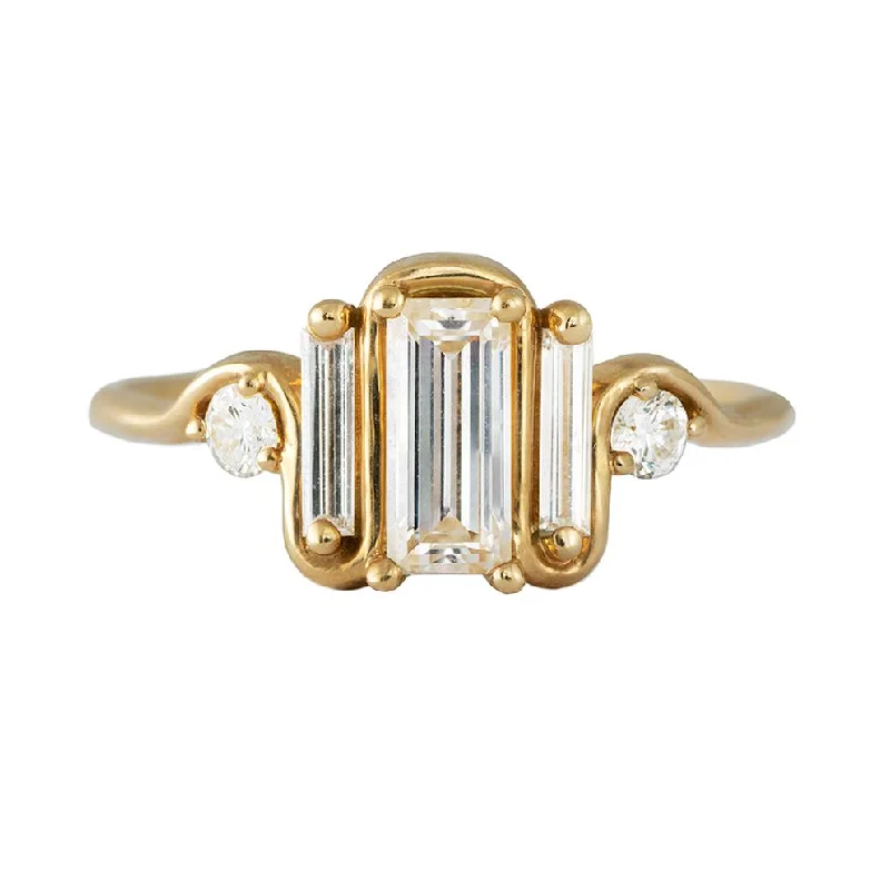 Exclusive Jewelry Bundles At Discounted Rates Triple Baguette Diamond Wave Ring