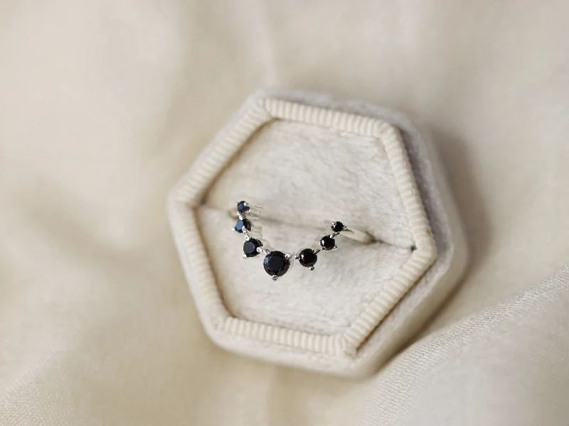 Limited-Time Offer On Premium Jewelry Collections Luxe Artemis Crown Ring with Black Spinel Limited-Time Offer On Premium Jewelry Collections Luxe Artemis Crown Ring with Black Spinel