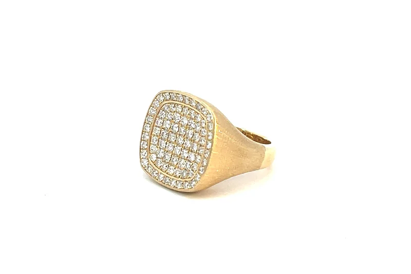 The Perfect Accessory For Less – Jewelry Sale Live Pave Diamond Satin Finish Signet Ring The Perfect Accessory For Less – Jewelry Sale Live Pave Diamond Satin Finish Signet Ring