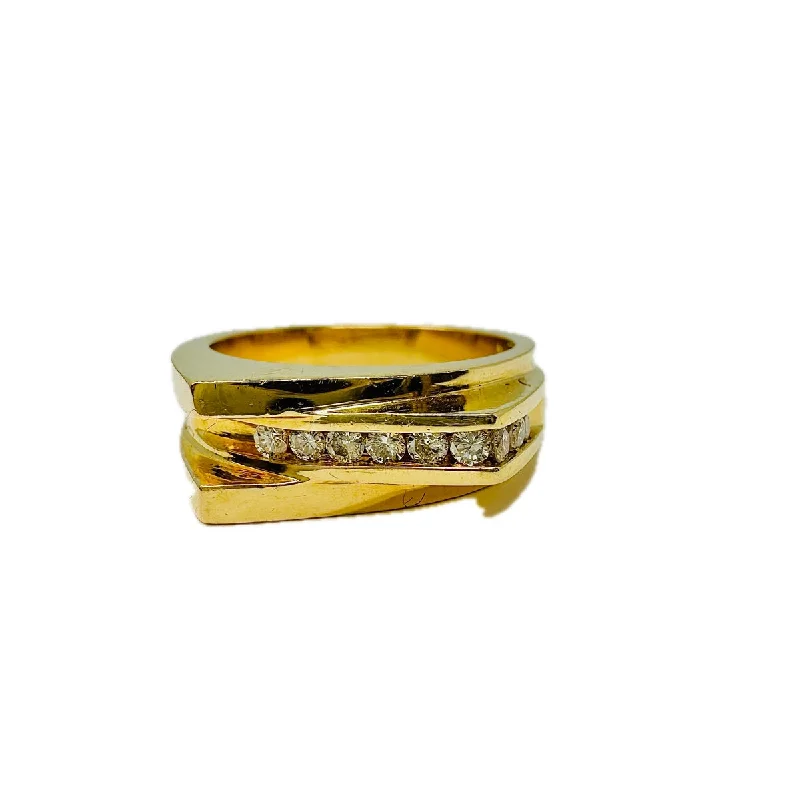 Shop Trending Jewelry With Exclusive Savings 14K Gold Ring with 9 Diamonds