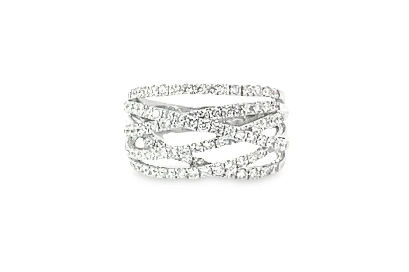 Huge Savings On Timeless Jewelry Collections Criss-Cross Wide Diamond  Ring