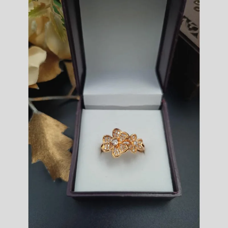 Chic And Stylish Jewelry At Exclusive Prices Aamrapali Gold Plated American Diamond Ring Chic And Stylish Jewelry At Exclusive Prices Aamrapali Gold Plated American Diamond Ring