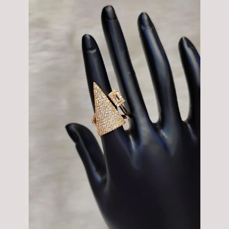 Bestselling Jewelry Now On Sale – Elevate Your Look Aamrapali Rose Gold Plated American Diamond Ring Bestselling Jewelry Now On Sale – Elevate Your Look Aamrapali Rose Gold Plated American Diamond Ring