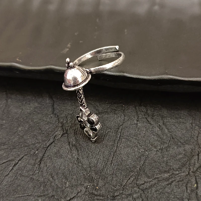 Handcrafted Beauty At Affordable Prices Bhavi Jewel Oxidised Plated  Adjustable Ring