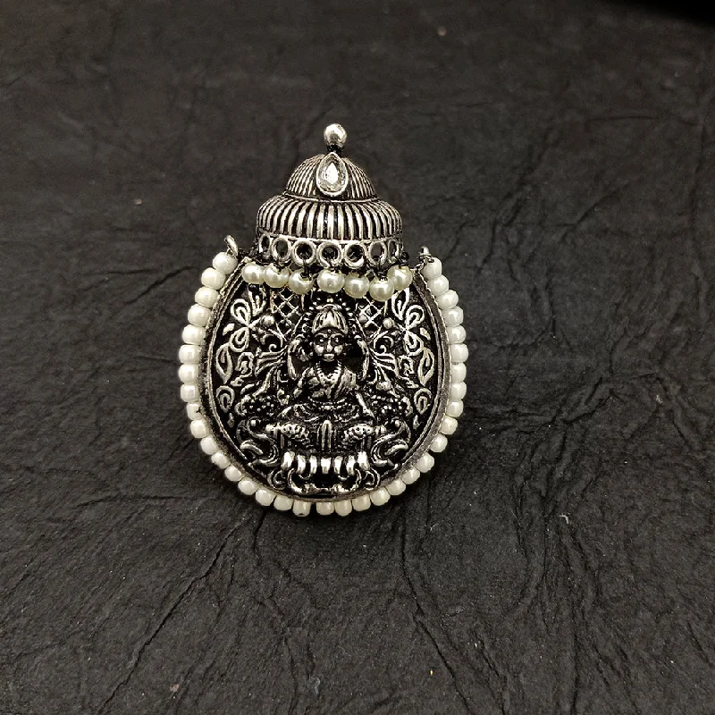 Timeless Elegance At Unbelievable Discounts Bhavi Jewel Oxidised Plated Temple Adjustable Ring Timeless Elegance At Unbelievable Discounts Bhavi Jewel Oxidised Plated Temple Adjustable Ring