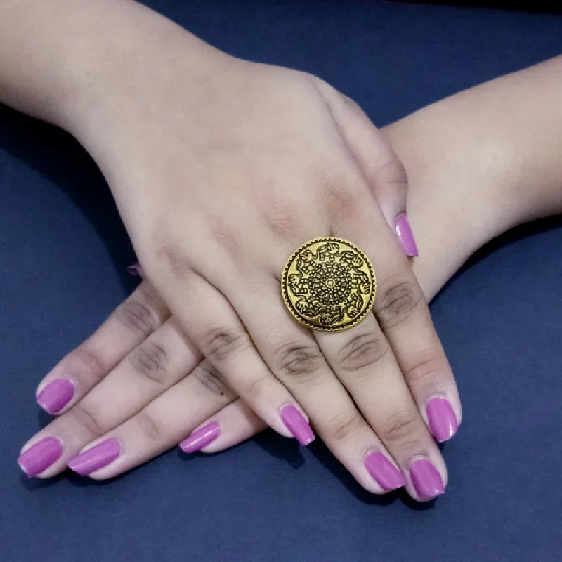 Jewelry Clearance – Final Chance To Save Big Bhavi Jewels Gold Plated Adjustable Finger Ring