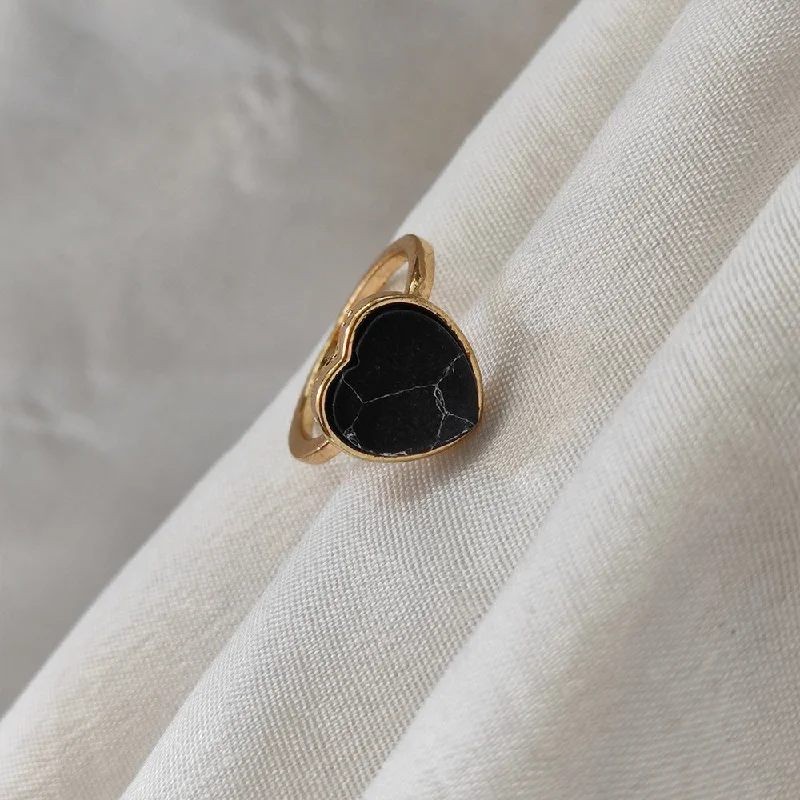 Luxury Jewelry At Unbeatable Discounts Bhavi Jewels Gold Plated Black Heart Turquoise Finger Ring Luxury Jewelry At Unbeatable Discounts Bhavi Jewels Gold Plated Black Heart Turquoise Finger Ring