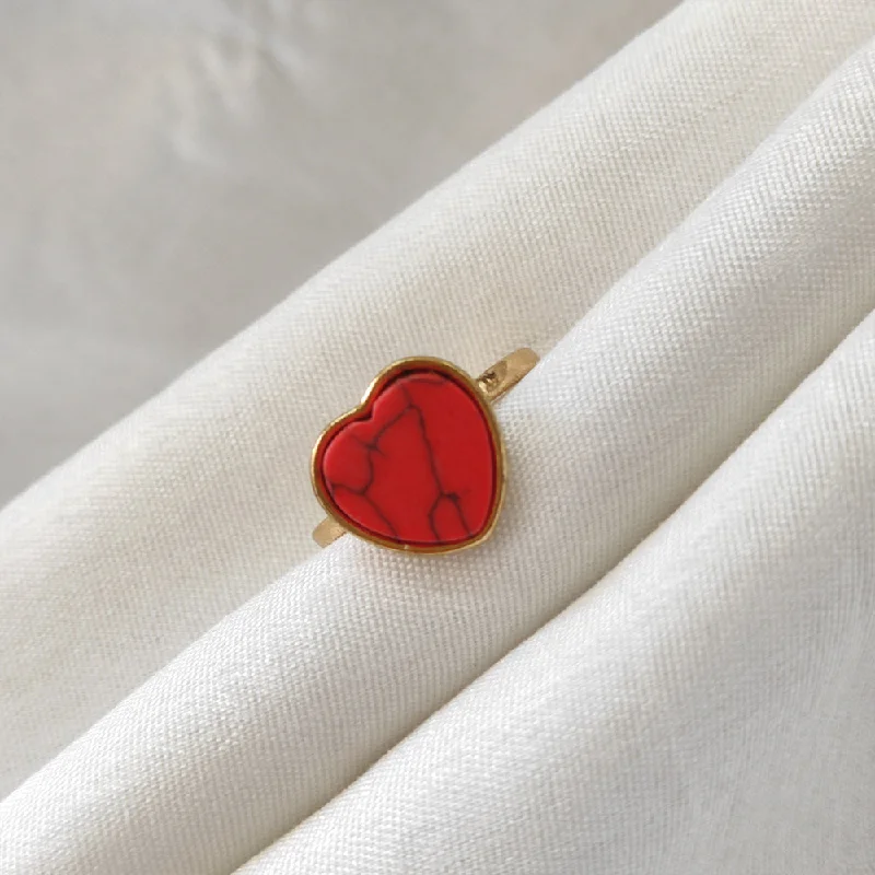 Bestselling Jewelry At Special Promotional Rates Bhavi Jewels Gold Plated Red Heart Turquoise Finger Ring Bestselling Jewelry At Special Promotional Rates Bhavi Jewels Gold Plated Red Heart Turquoise Finger Ring
