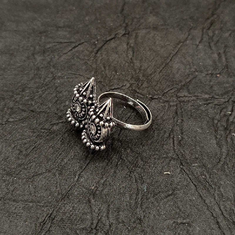 Last Chance To Shop High-End Jewelry At Markdown Prices Bhavi Jewels Oxidised Plated Adjustable Ring Last Chance To Shop High-End Jewelry At Markdown Prices Bhavi Jewels Oxidised Plated Adjustable Ring