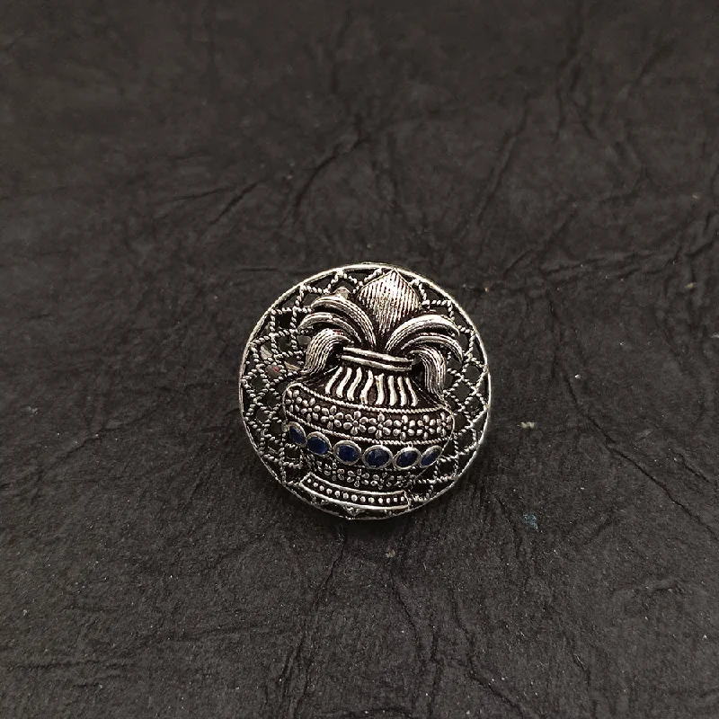 Upgrade Your Jewelry Collection For Less Bhavi Jewels Oxidised Plated Kalash Adjustable Ring Upgrade Your Jewelry Collection For Less Bhavi Jewels Oxidised Plated Kalash Adjustable Ring