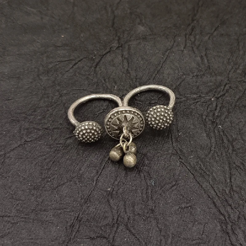 Don't Miss Out On Jaw-Dropping Jewelry Discounts Bhavi Jewels Oxidised Plated Mother Of Pearl Adjustable Ring