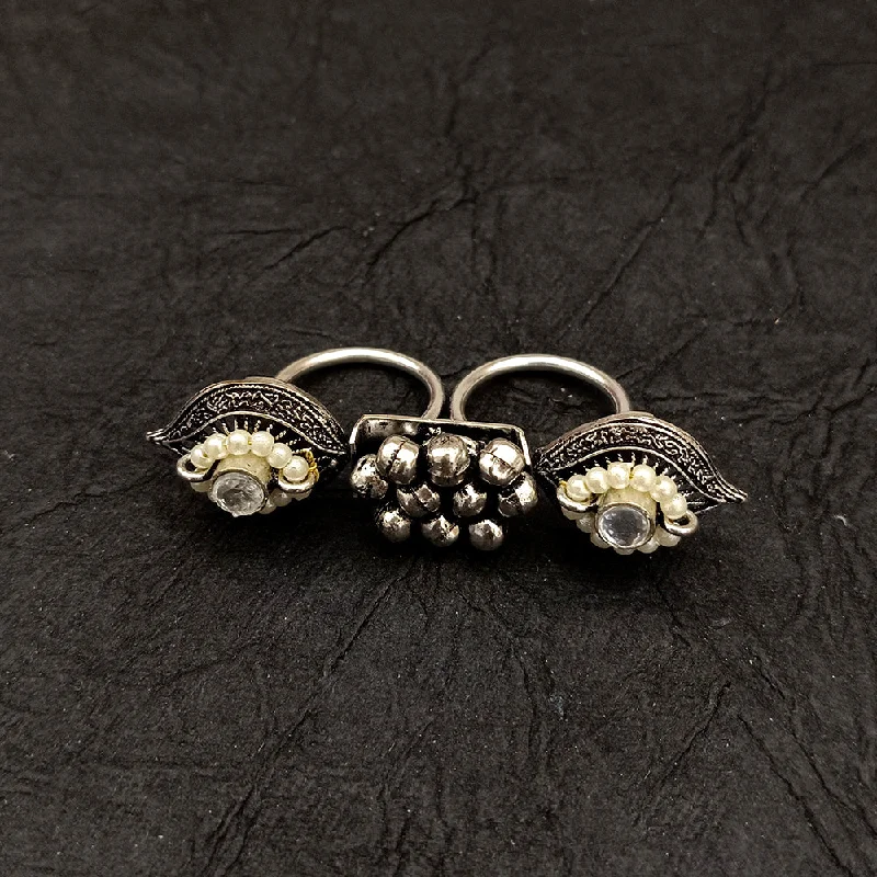 Exclusive Jewelry Sale – Grab Timeless Pieces Now Bhavi Jewels Oxidised Plated Pearl Double Adjustable Ring Exclusive Jewelry Sale – Grab Timeless Pieces Now Bhavi Jewels Oxidised Plated Pearl Double Adjustable Ring