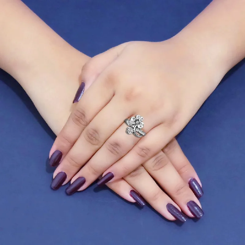 Fashion-Forward Jewelry At Exclusive Discounts Bhavi Jewels Silver Plated Finger Ring Fashion-Forward Jewelry At Exclusive Discounts Bhavi Jewels Silver Plated Finger Ring