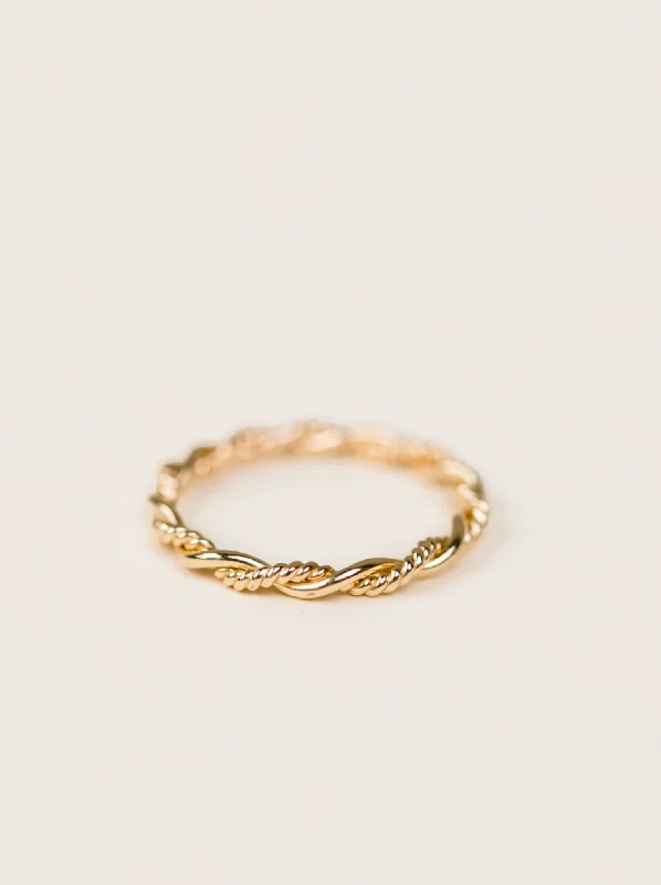 Delicate Crystal Jewelry For Sophisticated Charm Braided Twist Ring