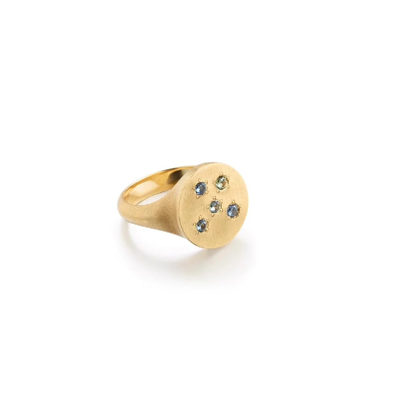 Limited-Stock Jewelry Sale – Once It's Gone, It's Gone Circle of 5th's Montanna Sapphire Signet Ring Limited-Stock Jewelry Sale – Once It's Gone, It's Gone Circle of 5th's Montanna Sapphire Signet Ring