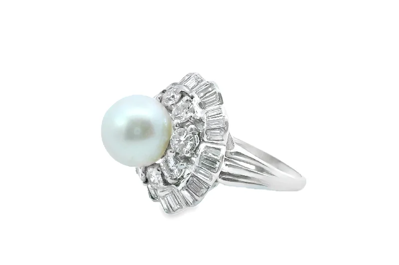 Last Chance To Grab Your Favorite Jewelry At A Discount Diamond & Pearl Flower Ring Last Chance To Grab Your Favorite Jewelry At A Discount Diamond & Pearl Flower Ring