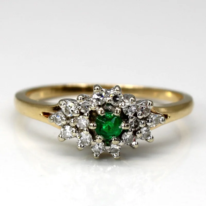 Upgrade Your Jewelry Collection For Less Diamond & Emerald Cocktail Ring | 0.22ctw | 0.09ct | SZ 6.75 | Upgrade Your Jewelry Collection For Less Diamond & Emerald Cocktail Ring | 0.22ctw | 0.09ct | SZ 6.75 |