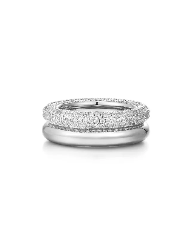Trending Jewelry Now Available At Exclusive Prices Double Amalfi Ring- Silver