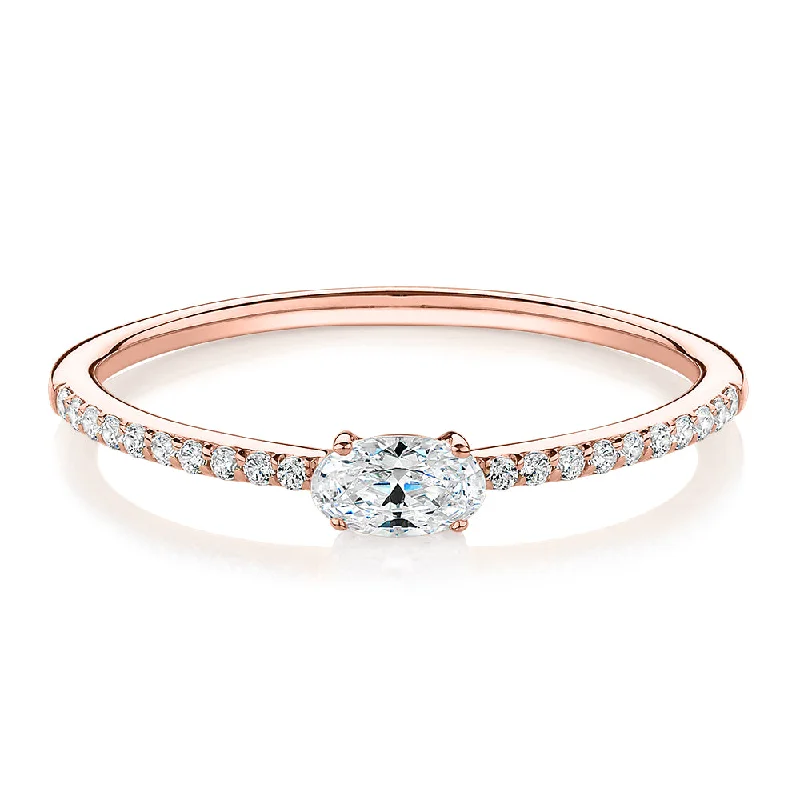 Beautiful Jewelry, Breathtaking Discounts – Hurry In Dress ring with 0.31 carats* of diamond simulants in 10 carat rose gold Beautiful Jewelry, Breathtaking Discounts – Hurry In Dress ring with 0.31 carats* of diamond simulants in 10 carat rose gold