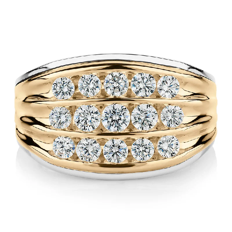 Shop Trending Jewelry With Exclusive Savings Dress ring with 1.16 carats* of diamond simulants in 10 carat yellow gold and sterling silver Shop Trending Jewelry With Exclusive Savings Dress ring with 1.16 carats* of diamond simulants in 10 carat yellow gold and sterling silver