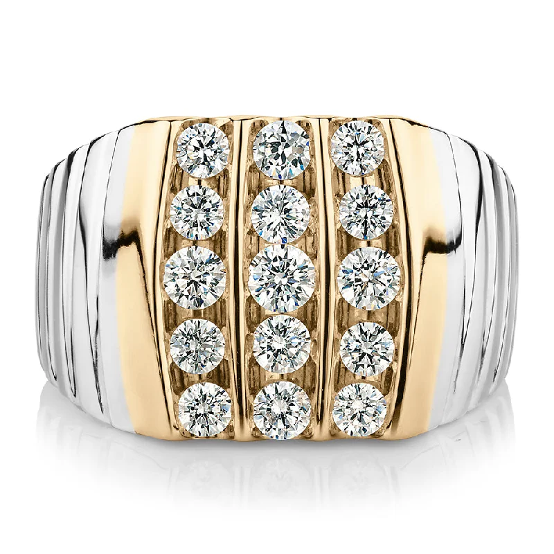 Final Call For Exquisite Jewelry At Reduced Rates Dress ring with 1.16 carats* of diamond simulants in 10 carat yellow gold and sterling silver Final Call For Exquisite Jewelry At Reduced Rates Dress ring with 1.16 carats* of diamond simulants in 10 carat yellow gold and sterling silver