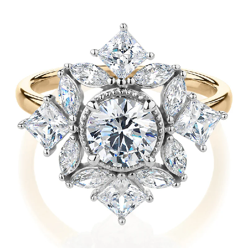 Best Jewelry Sale Prices – Limited-Time Offer Dress ring with 2.99 carats* of diamond simulants in 10 carat yellow and white gold Best Jewelry Sale Prices – Limited-Time Offer Dress ring with 2.99 carats* of diamond simulants in 10 carat yellow and white gold