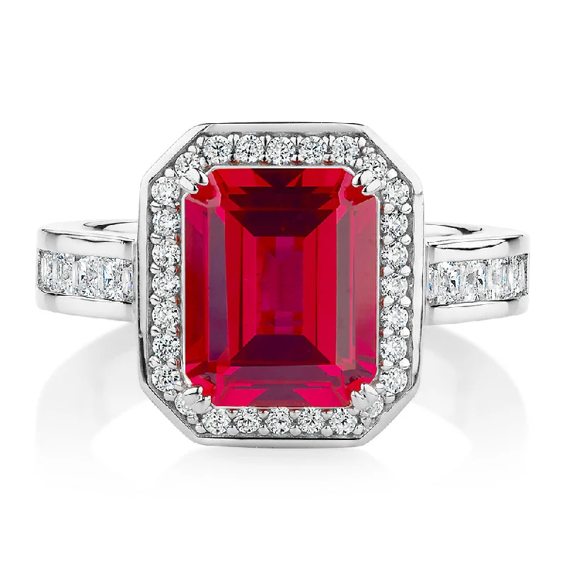 Exclusive Jewelry Discounts – Shop Now For Savings Dress ring with ruby simulant and 0.78 carats* of diamond simulants in sterling silver Exclusive Jewelry Discounts – Shop Now For Savings Dress ring with ruby simulant and 0.78 carats* of diamond simulants in sterling silver