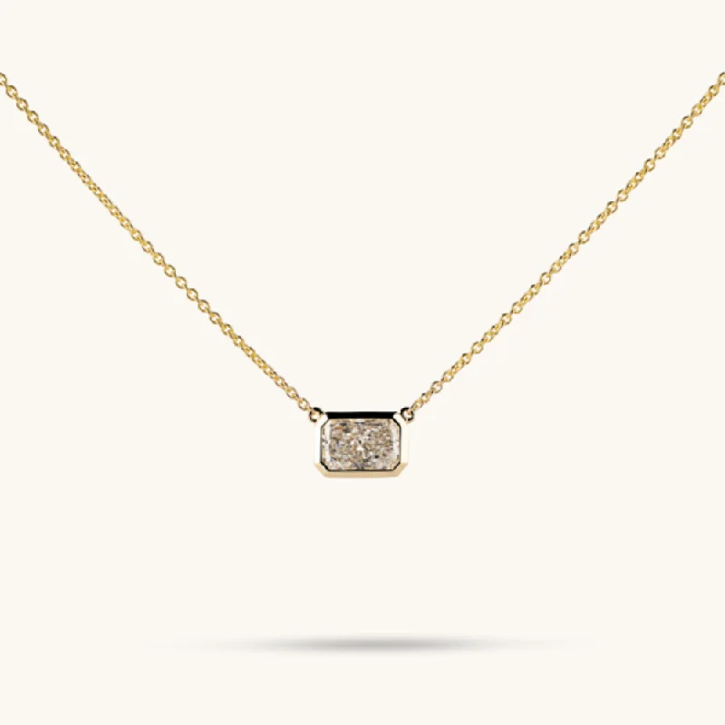 Glamorous Jewelry, Glamorous Deals – Shop Now East-West Lab Diamond Solitaire Bezel Pendant Glamorous Jewelry, Glamorous Deals – Shop Now East-West Lab Diamond Solitaire Bezel Pendant