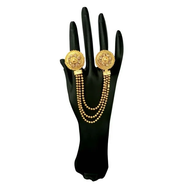 Grab Your Favorite Jewelry At The Lowest Prices Kriaa Brown Austrian Stone Chain Double Finger Ring Grab Your Favorite Jewelry At The Lowest Prices Kriaa Brown Austrian Stone Chain Double Finger Ring