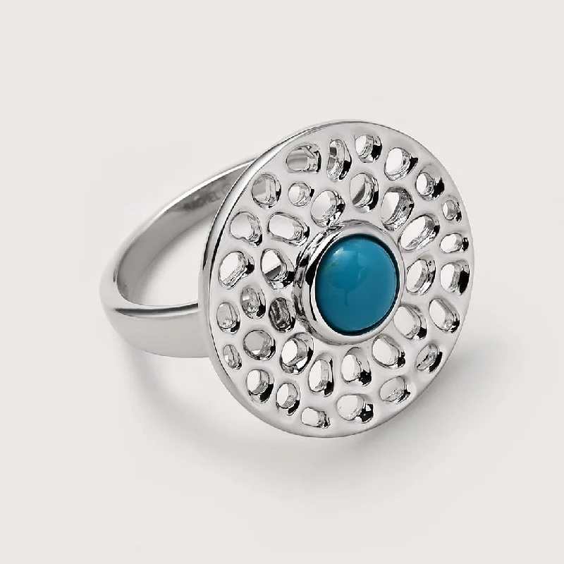 Your Dream Jewelry At Dream Prices – Shop Now Lattice Disc Ring with Sleeping Beauty Turquoise Your Dream Jewelry At Dream Prices – Shop Now Lattice Disc Ring with Sleeping Beauty Turquoise