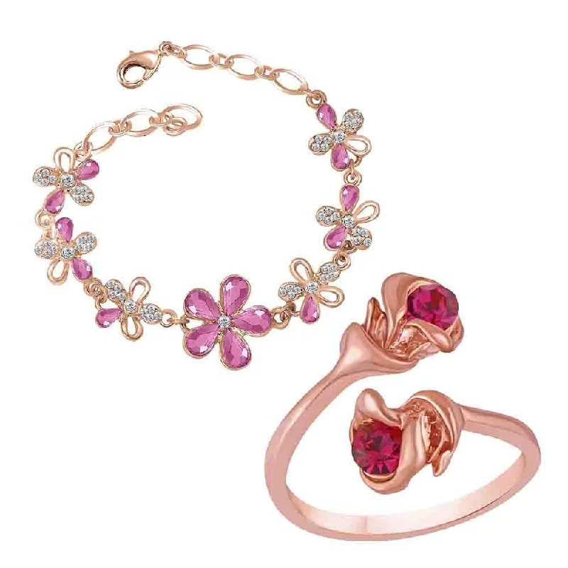 Fine Jewelry, Limited-Time Offers Available Mahi Combo of Bracelet and Adjustable Finger Ring Fine Jewelry, Limited-Time Offers Available Mahi Combo of Bracelet and Adjustable Finger Ring
