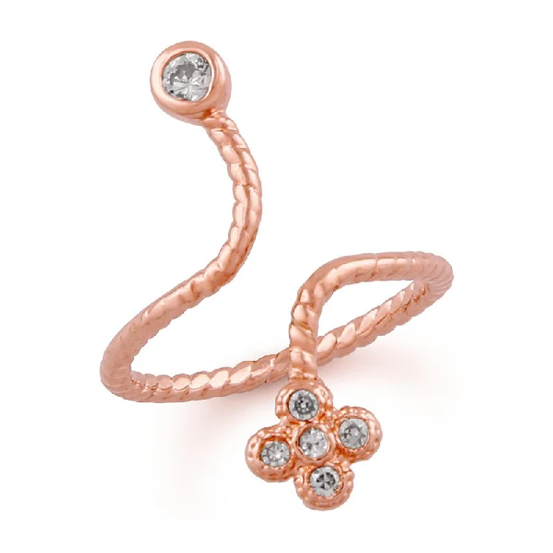 Limited-Time Offer On Elegant Jewelry Pieces Mahi Rose Marvellous Adjustable Finger Ring With Cubic Zirconia Limited-Time Offer On Elegant Jewelry Pieces Mahi Rose Marvellous Adjustable Finger Ring With Cubic Zirconia