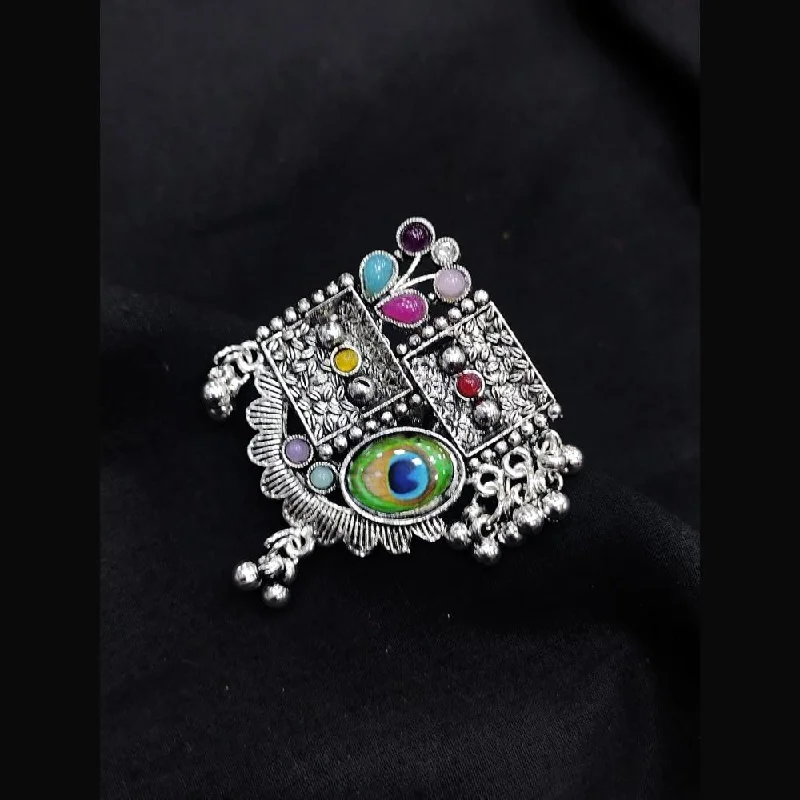 Modern Statement Jewelry For Bold Styling Manisha Jewellery Oxidised Plated Pota Stone Rings Modern Statement Jewelry For Bold Styling Manisha Jewellery Oxidised Plated Pota Stone Rings